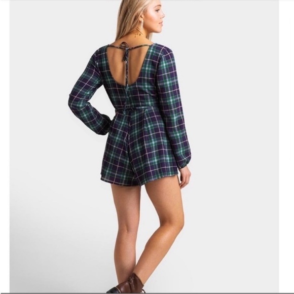Francesca's Size XXS Plaid Romper New With Tags - Picture 3 of 9